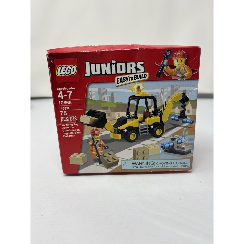 LEGO 10666 Juniors: Digger - 2014 Release Retired Pieces Box Manual